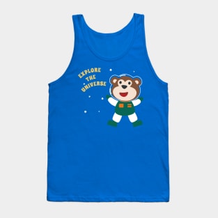 Cute Monkey astronaut Tank Top